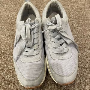 Gray platform sneakers